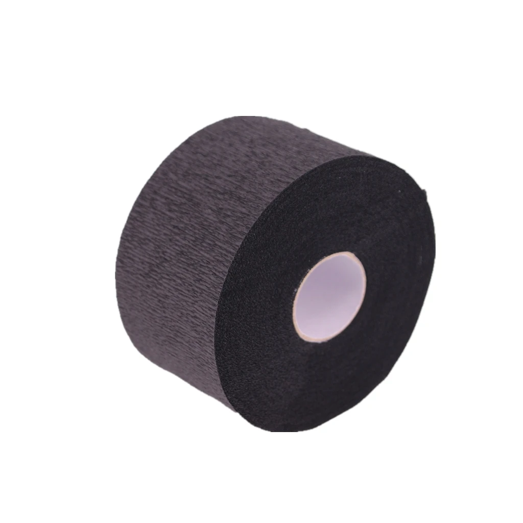 5 Rolls Disposable Elastic Neck Paper Collar Barber Salon Black Neck Paper Roll Strip Tissue Barber Paper Salon Accessary