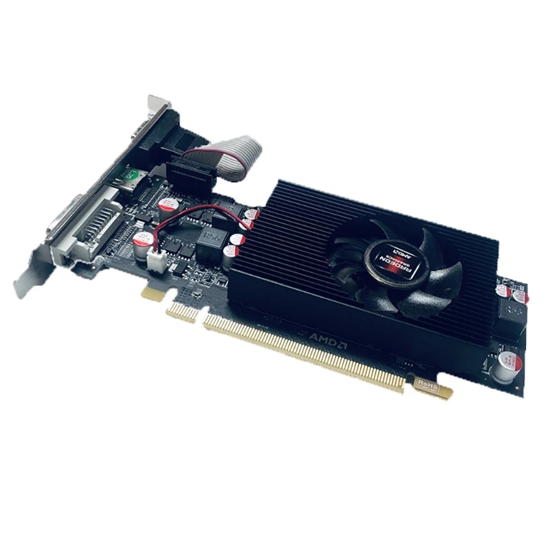 Portable R7 350 2GB / 4GB DDR5 128 Bit Directe Gaming Graphics Card PCI Express 3.0 with Cooling Fan for Computer Games 24BB latest gpu for pc