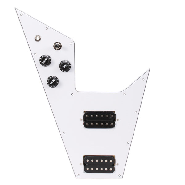 White 3 Ply Loaded Prewired Pickguard for   Guitar