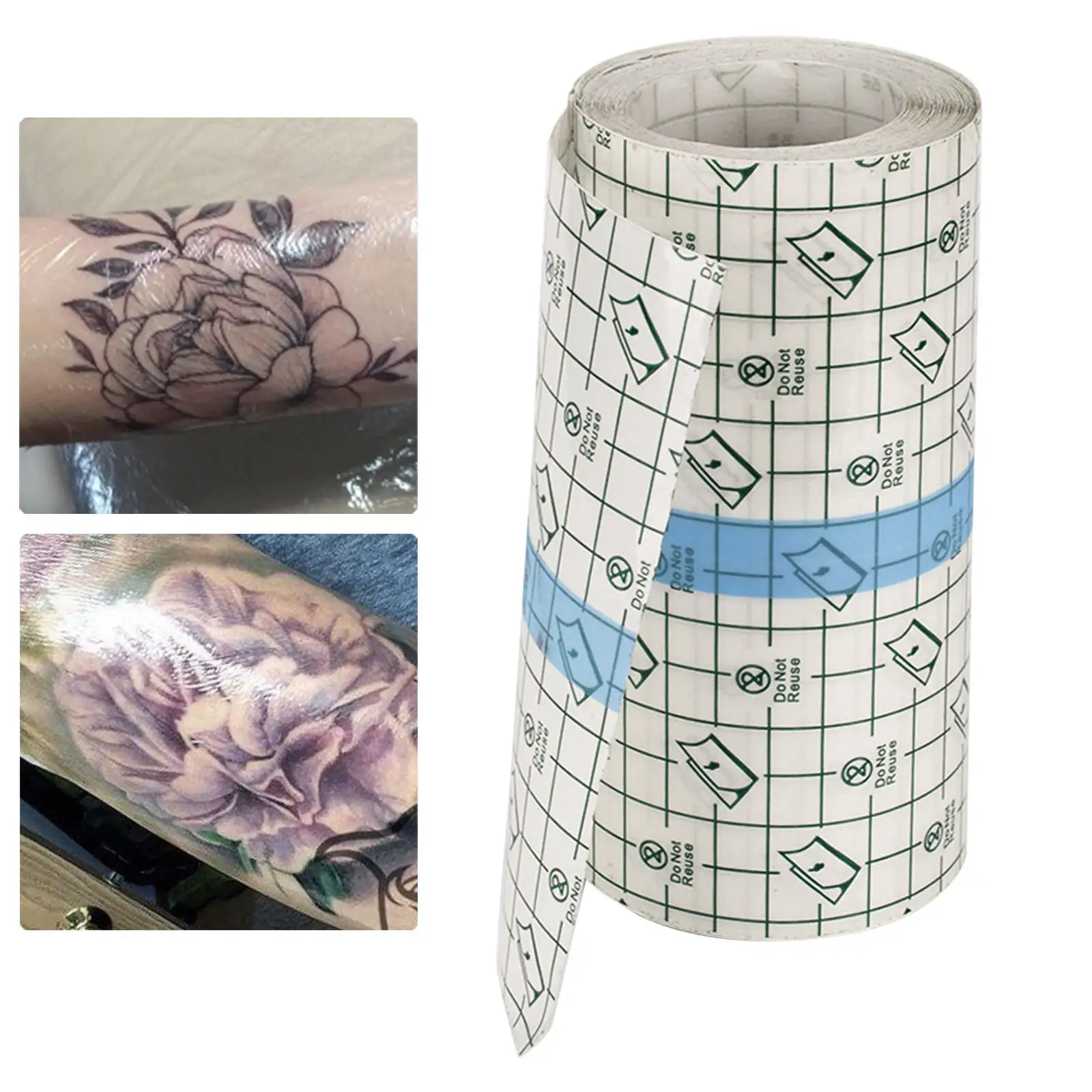Tattoo Aftercare Bandages Roll Tattoo Wrap Bandage Transparent Film Tattoo Supplies Waterproof Adhesive Wrap Protective Bandages