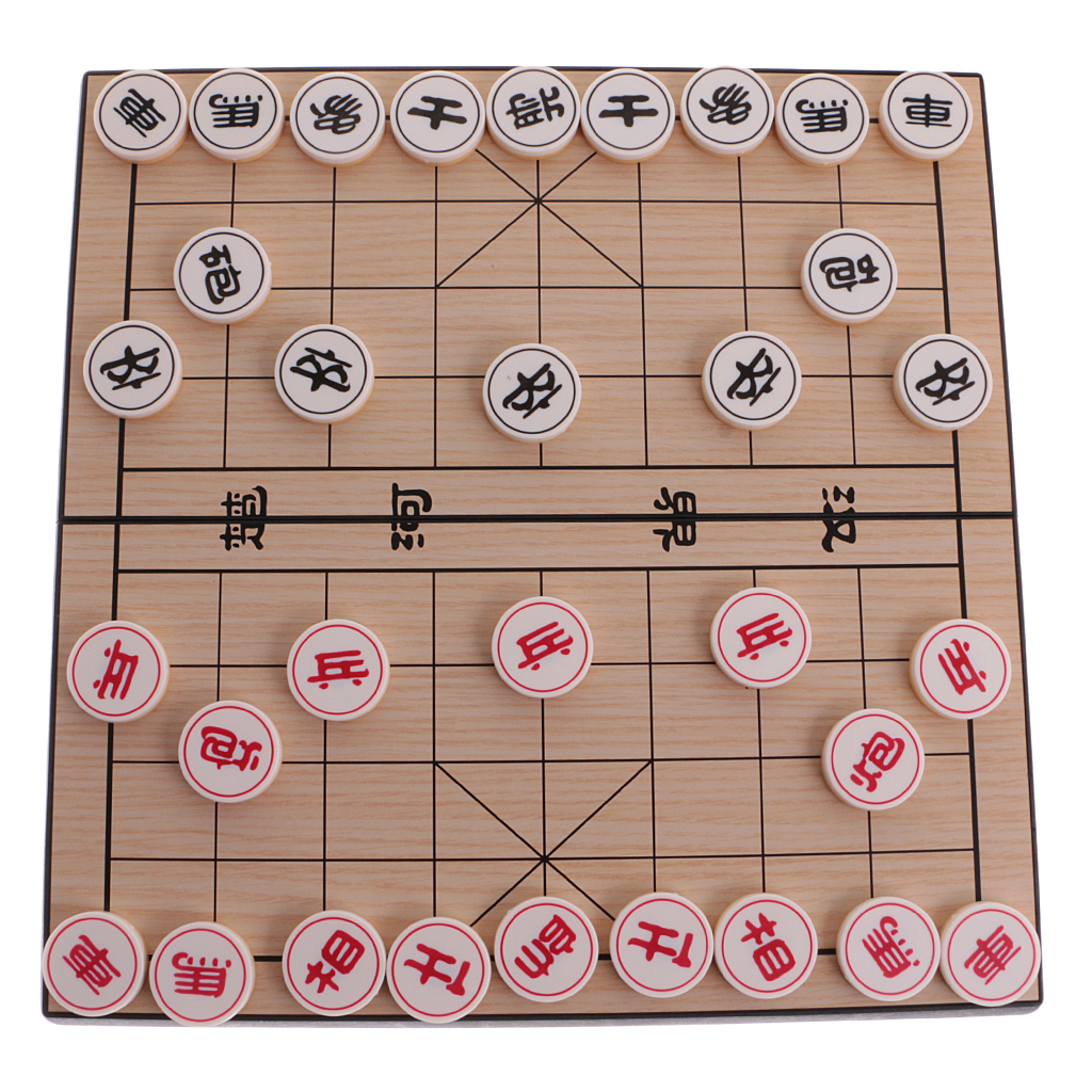 Magnetic Chinese Chess Checkers Xiangqi Chess Pieces Set for Family Game Travel