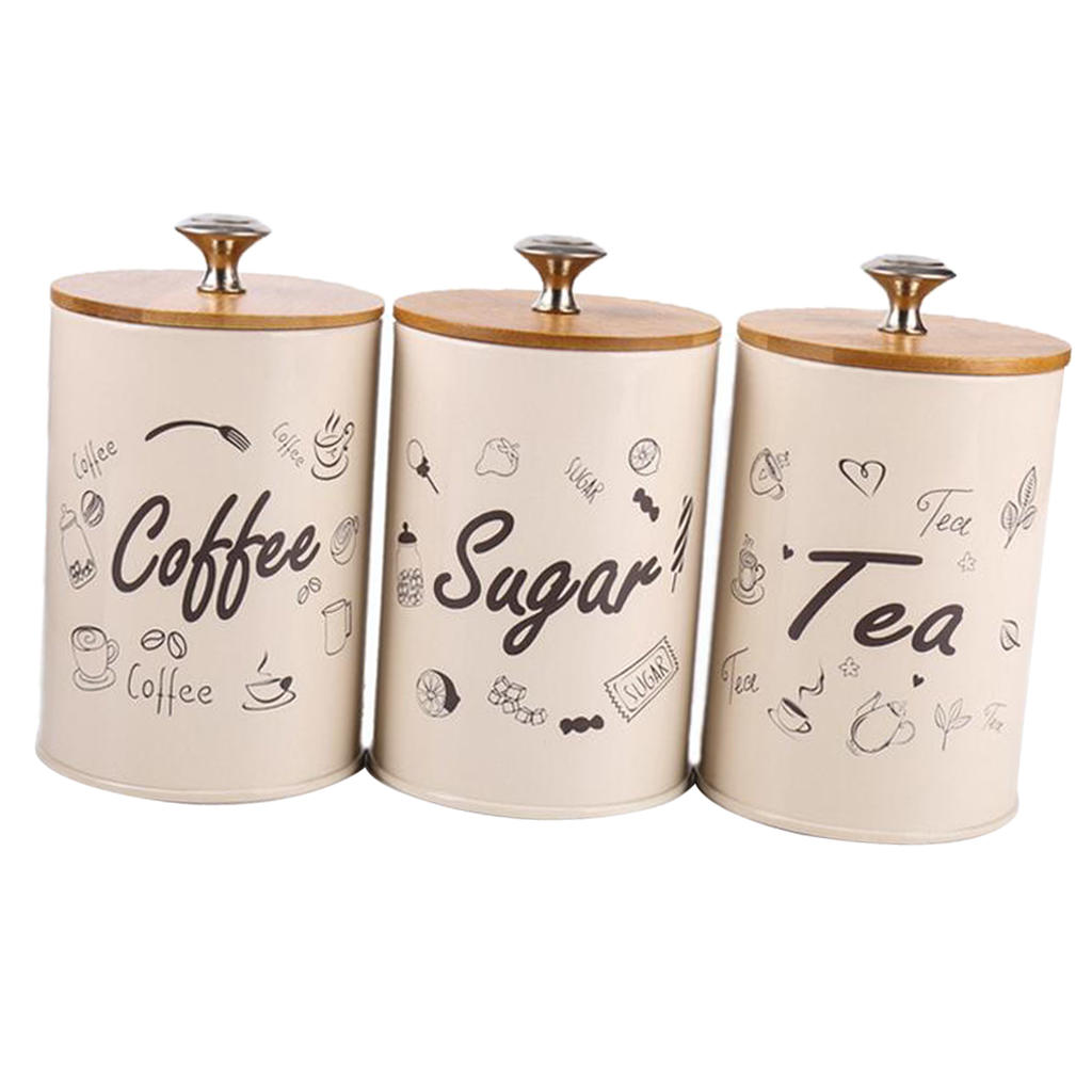 Creative Metal Kitchen Storage Spice Jars Set Dustproof Sealed Condiment Pot