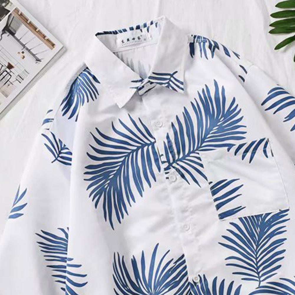 Title 8, Men Shirt Casual Top Blouse Single Breasted Hal...