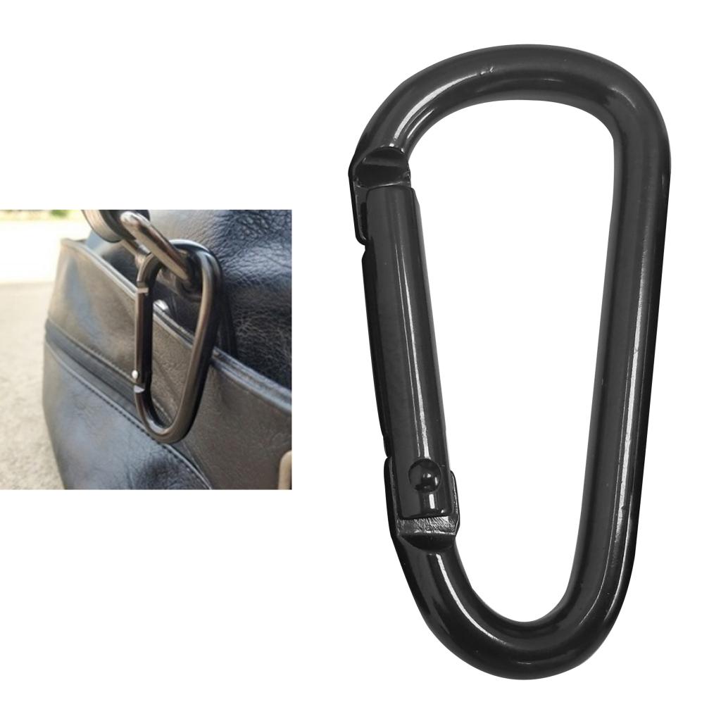 D Carabiner Non Locking Quickdraw Aluminum Key Carabiner Clip Outdoor Climbing Backpacking Nonlocking Carabiners Gear