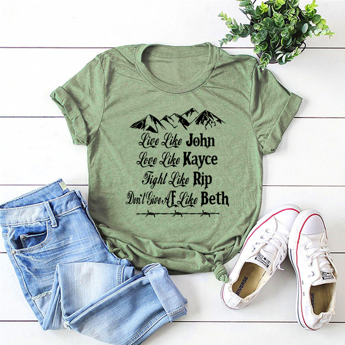 Like Rip, Think Like Beth, Camiseta, Tops