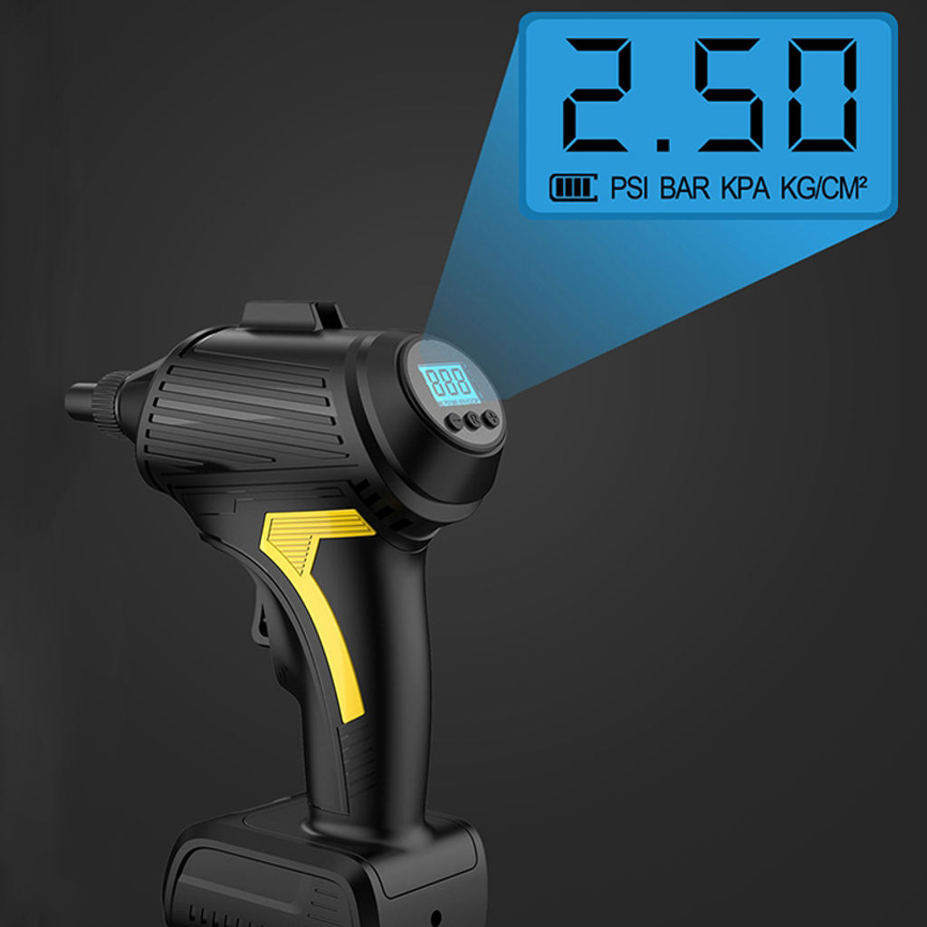 12V Wireless Car Tyre Tire Inflator Pump 120W Car Air Compressor 150 PSI  Tire Inflator Digital Inflatable Pump With Gas Pipe