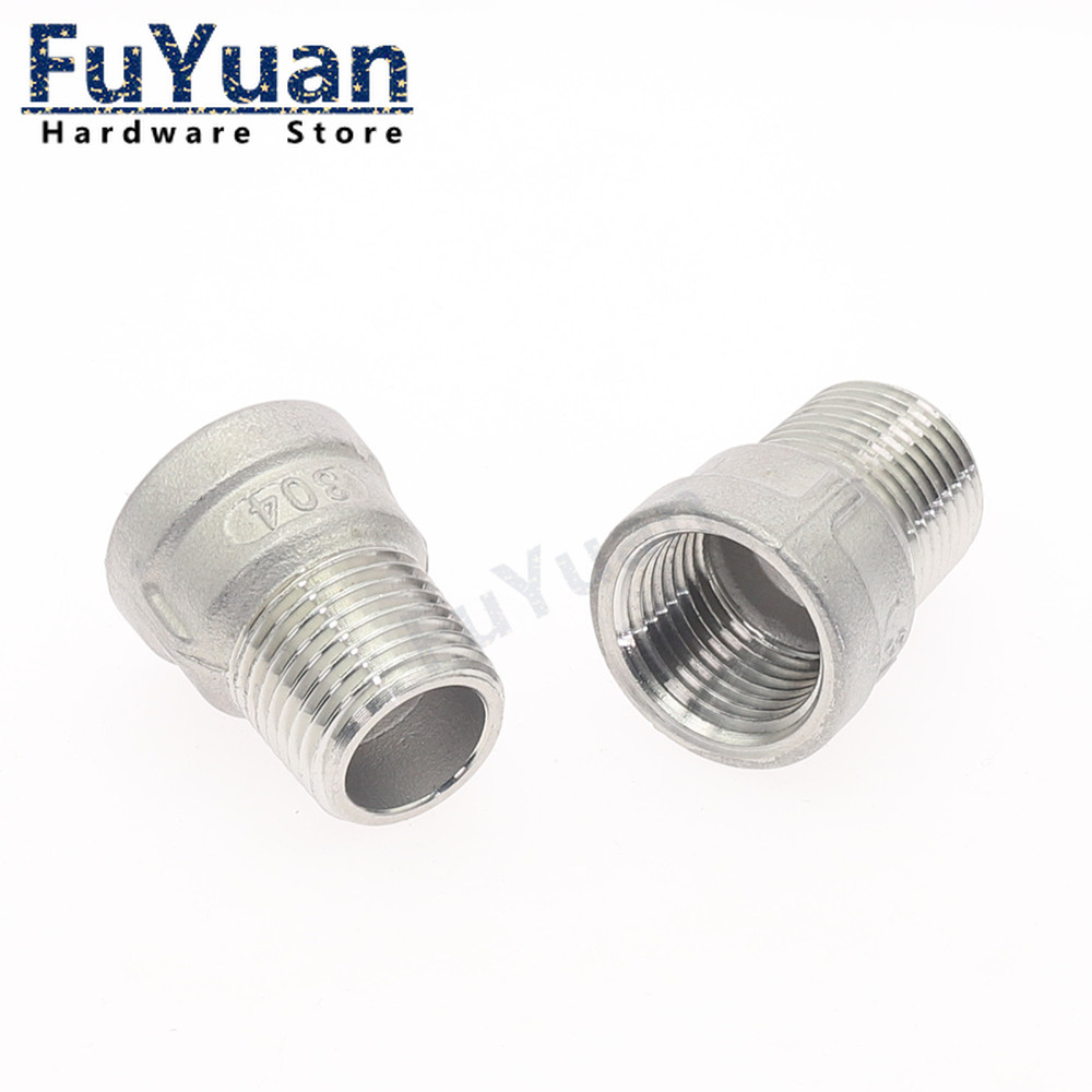 1 stücke 304 Edelstahl Rohr Fitting Wasser Gas Öl DN6-DN50 BSP Männlich zu Weiblich Gewinde Sanitär Stecker Adapter – Detail 5