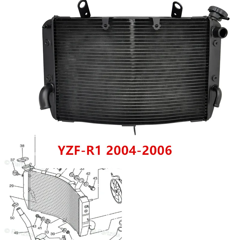 XMTMOTO Radiator Engine Cooler Cooling Fit For YAMAHA YZF R1 YZF-R1 YZFR1 2009-2014 