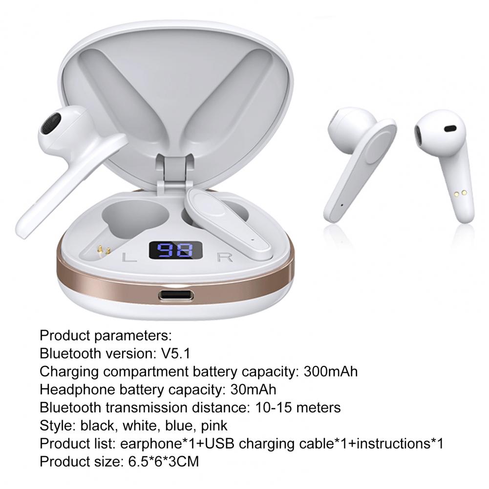 X19 TWS Earphone LED Display Wireless Wireless Earbuds HIFI Stereo headphones Sport Waterproof Noise Cancelling Headset - ANKUX.COM