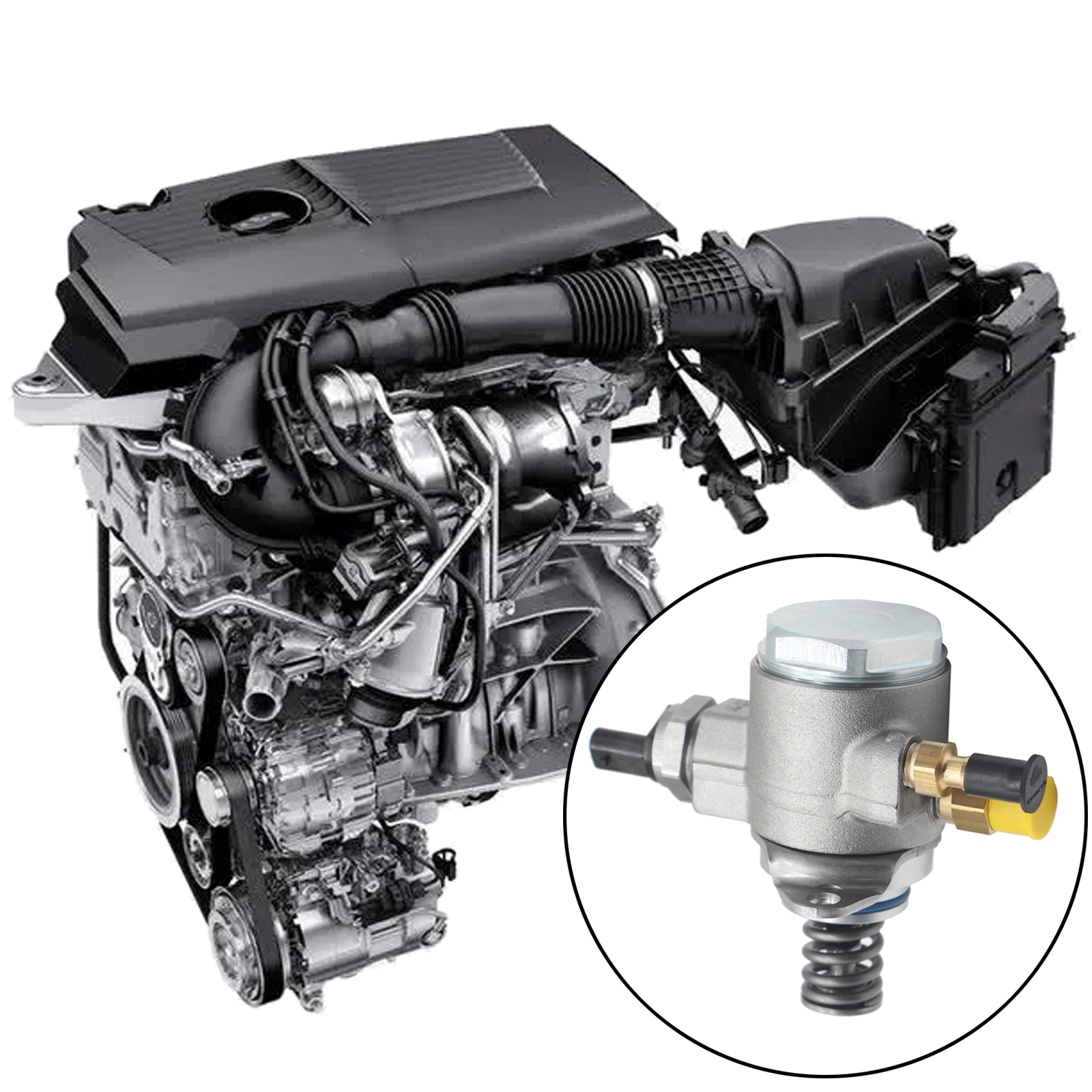 High Pressure Fuel Pump Compatible For JETTA 1.4 TSI 03C127026P 03C127026C 03C127026E Professional Durable Parts Silver