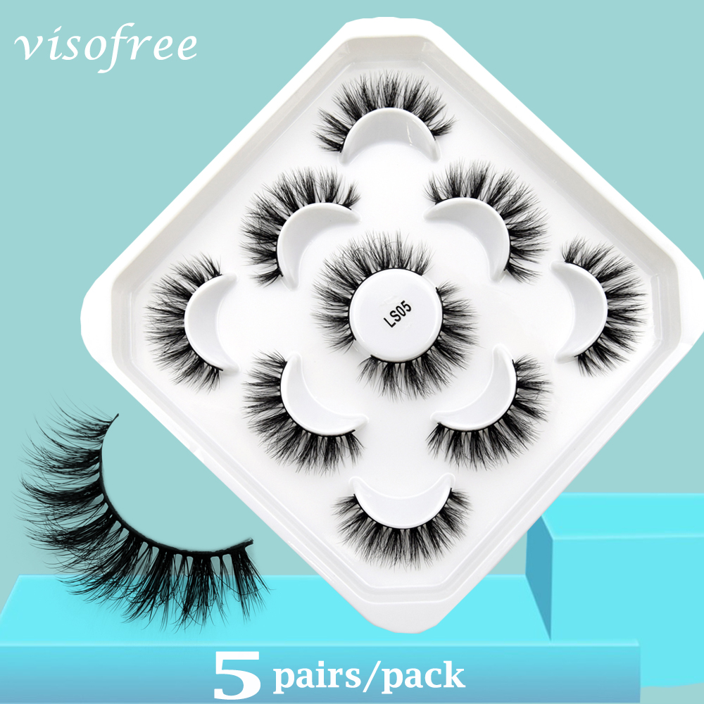 Best of Visofree 5 Pairs Lashes Natural False Eyelashes Fake Lashes Long Makeup 3D Mink Lashes Eyelash Extension Mink Eyelashe Beauty Reviews & Tips