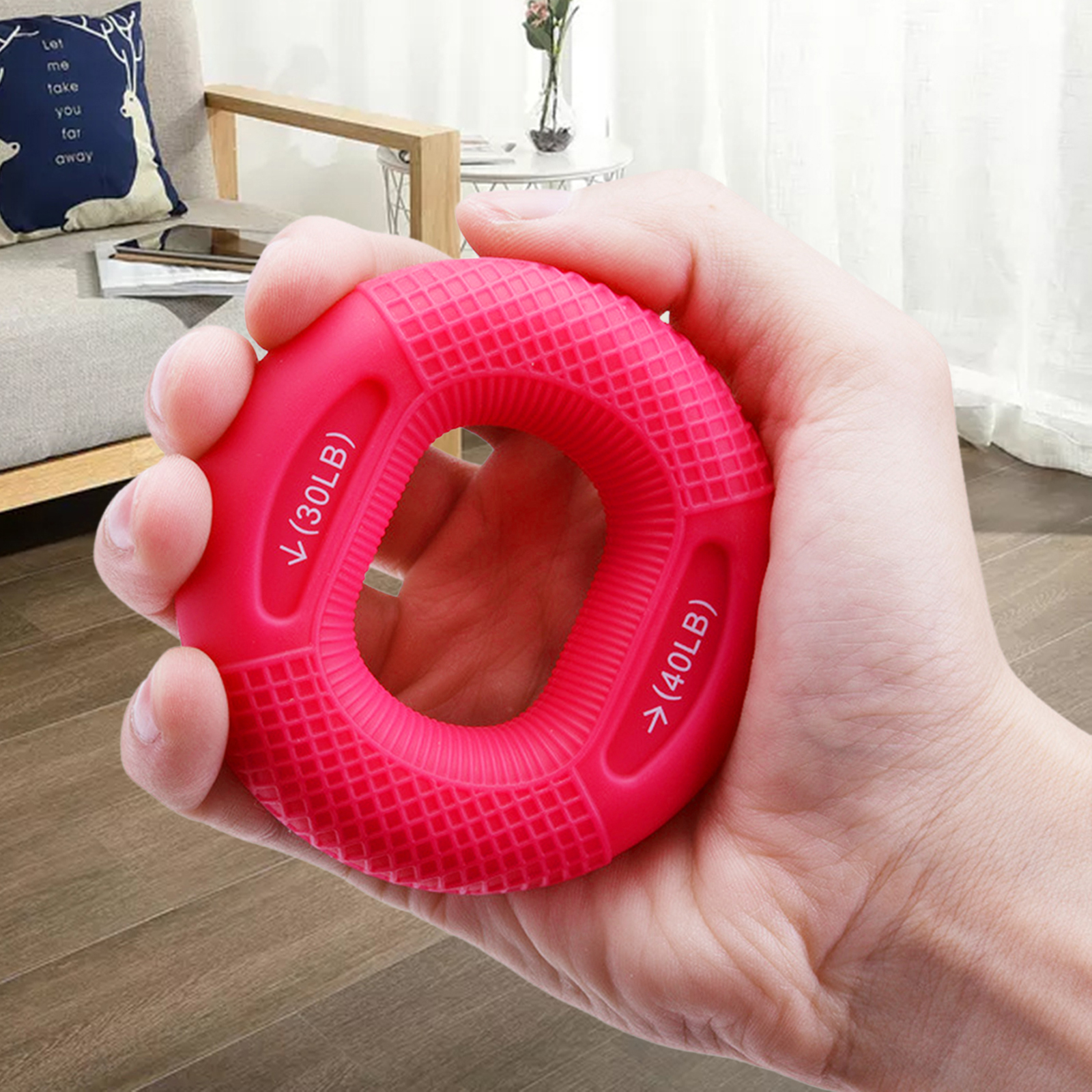 Exersiser Forearm Wrist Strengthen Training Hand Gripper Silicone Ring