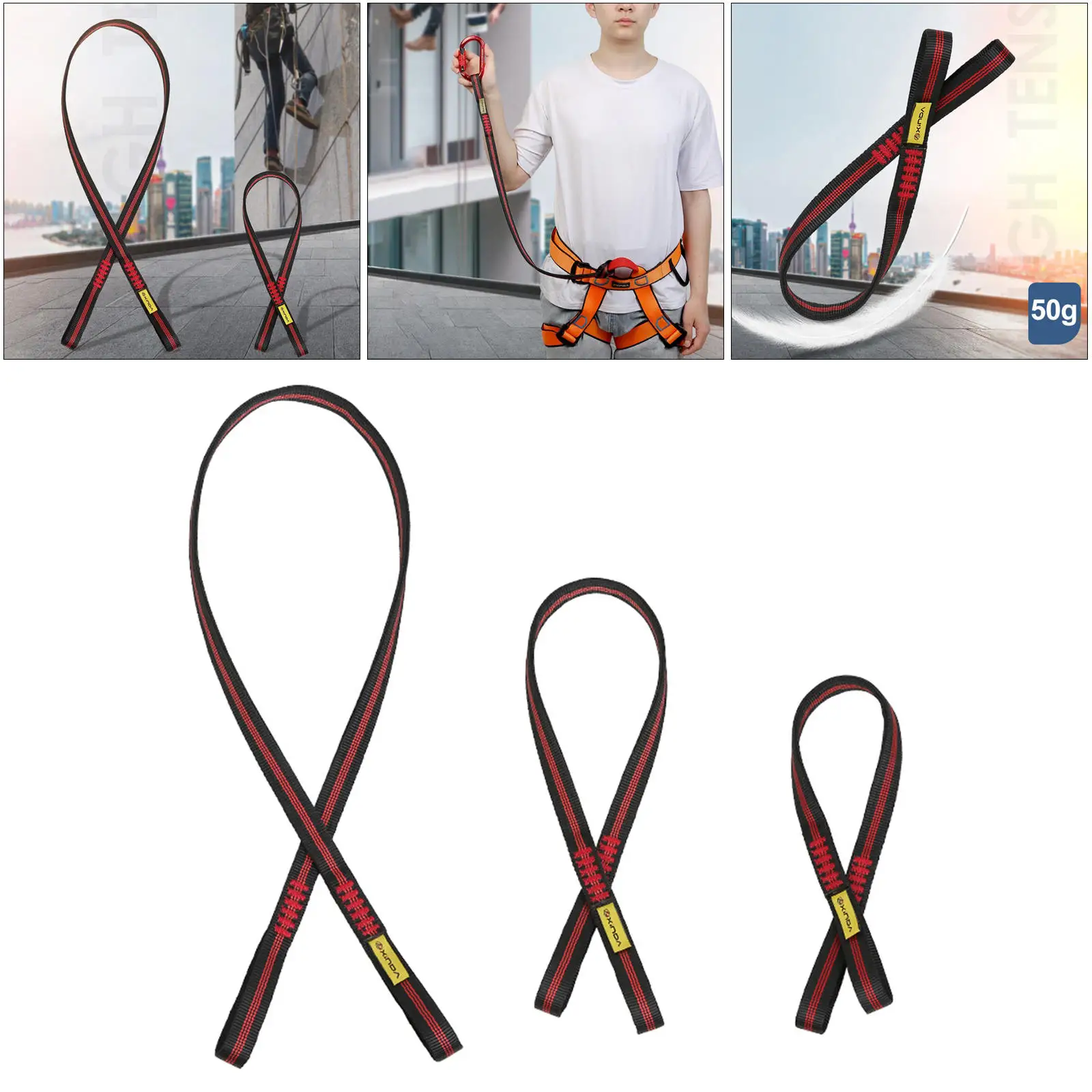 Nylon Sling Runner Climbing Utility Cord 22KN Used for Rock Climbing Rappelling and Other High Altitude Operations