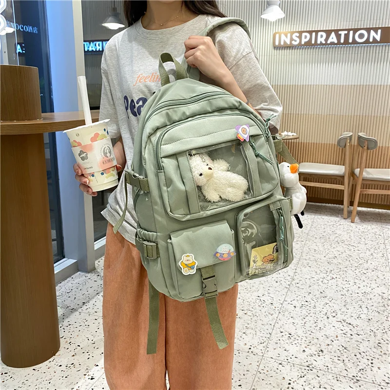 Cute Women Large Capacity Backpack Waterproof Nylon Female Schoolbag College Lady Laptop Backpacks Kawaii Girl Travel Book Bags stylish evening bags