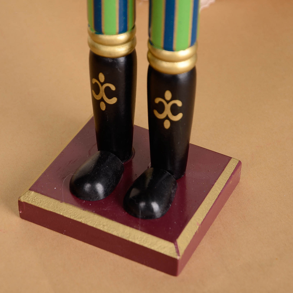 Red 30cm wooden nutcracker soldier figure puppet doll home decor toy