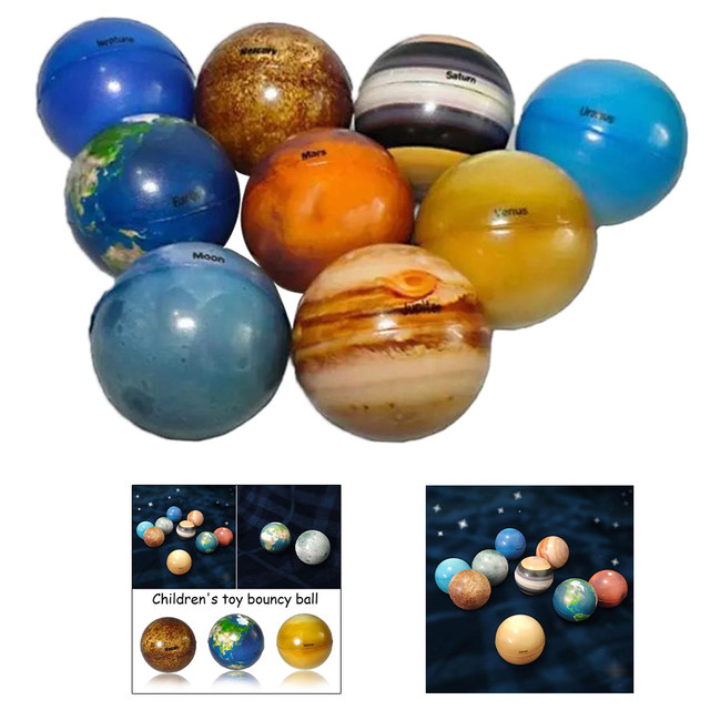 10Pcs Planet Balls Eight Planetary Balls for Stress Relief Sensory Balls