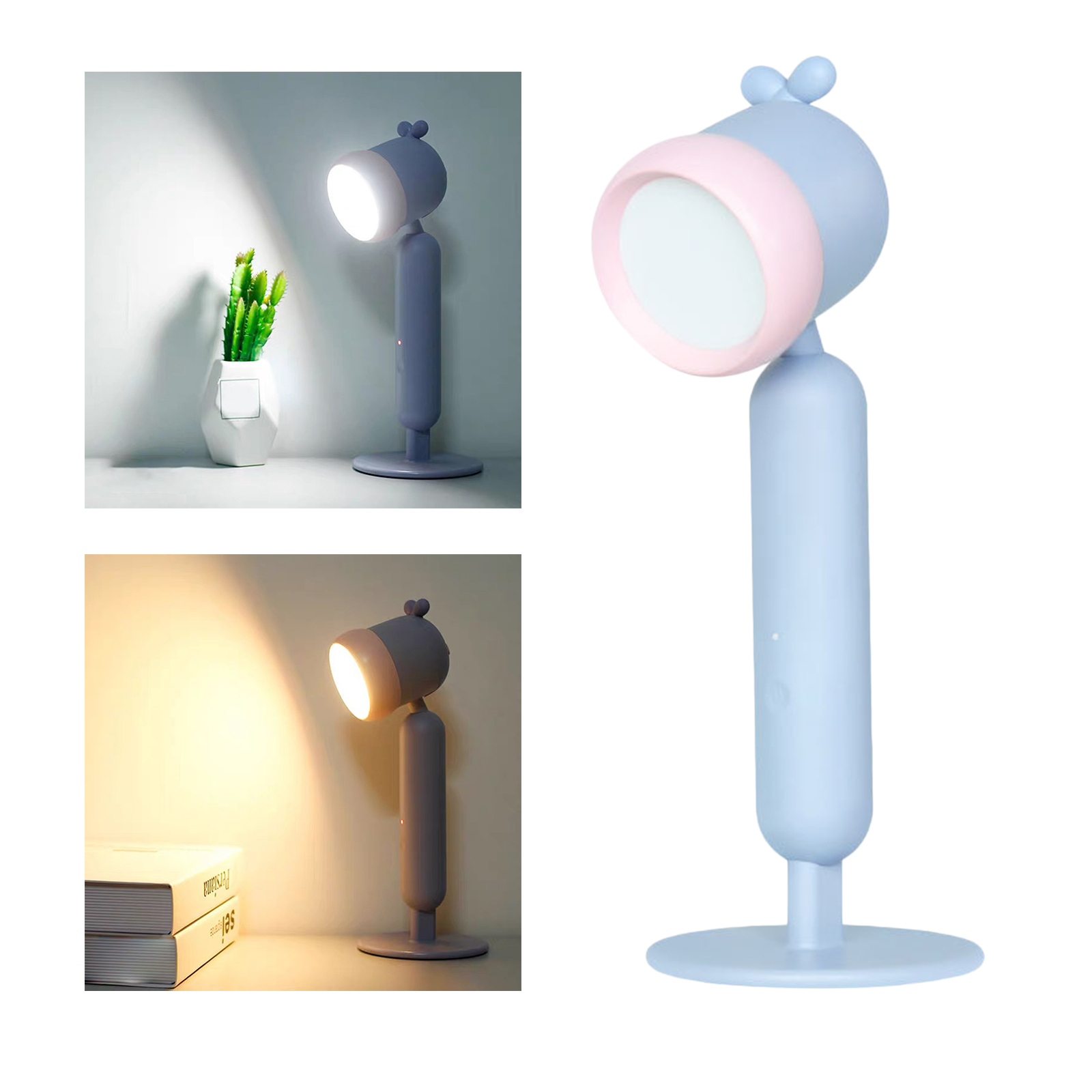 Lâmpada de Mesa Luz da Noite Criativo Portátil Leitura Interior Iluminação Cabeceira 3 Luminária de mesa