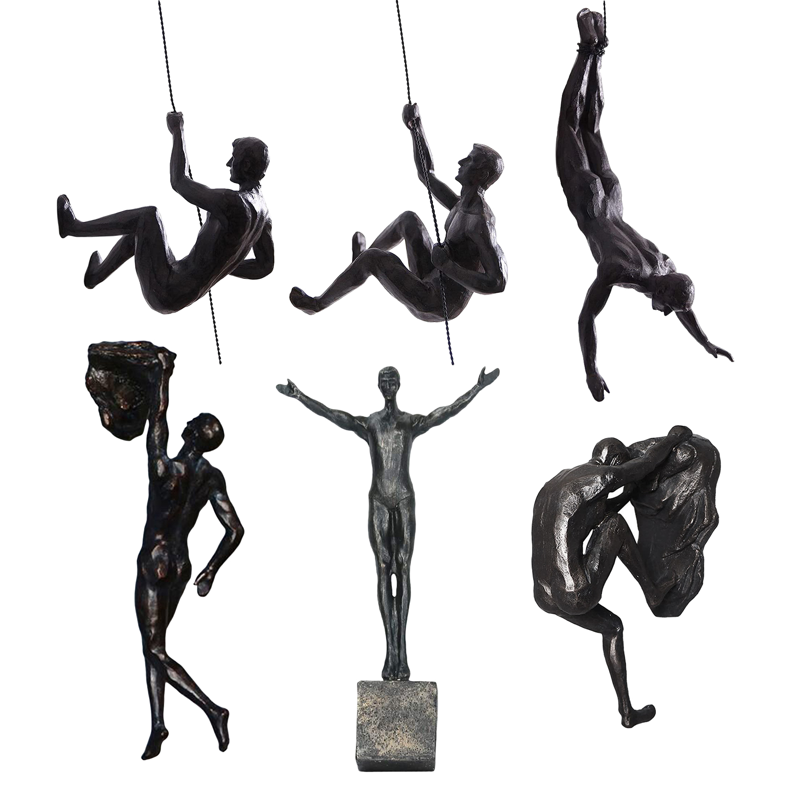 Wall Decoration Nordic Style Retro Man Climbing Wall Background Wall Decorations Hanging Statue