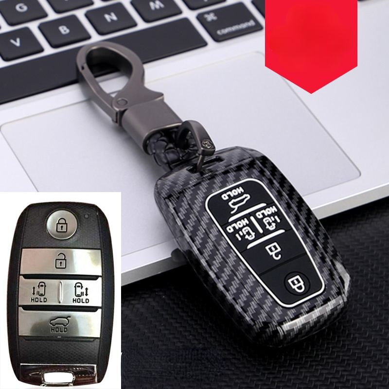 Cover portachiavi in carbonio ABS 5 6 pulsanti per Kia Sedona/Grand/Carnival/Sorento - H80c3e08e6ccb4cb187b8e49c4e1825e34
