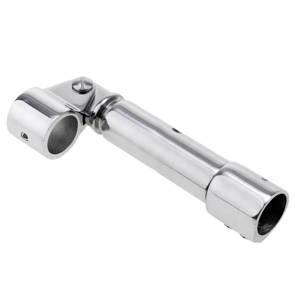 High Quality 316 Stainless Steel Flexible Bimini Top  Eye End 22mm Deck Hinge Mount (Silver)