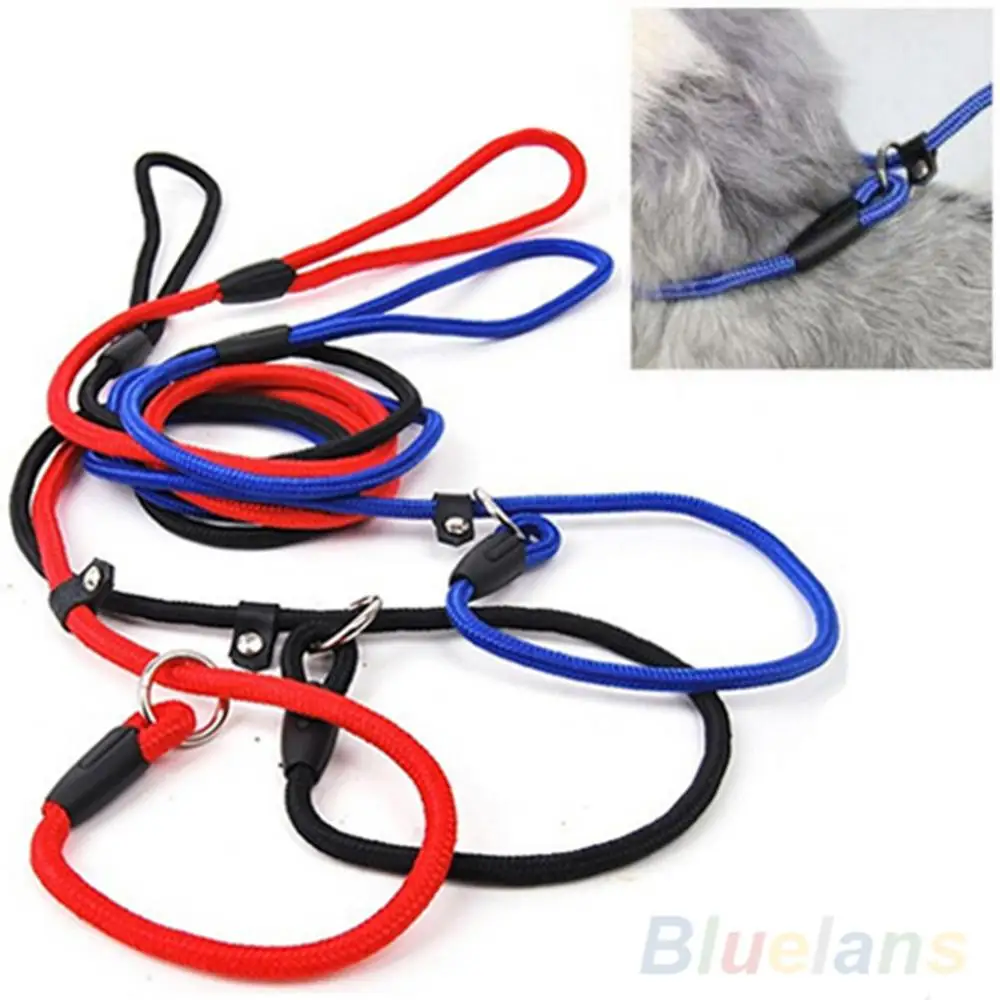 New Pet Dog Nylon Rope Training Leash Slip Lead Strap Adjustable Traction Collar