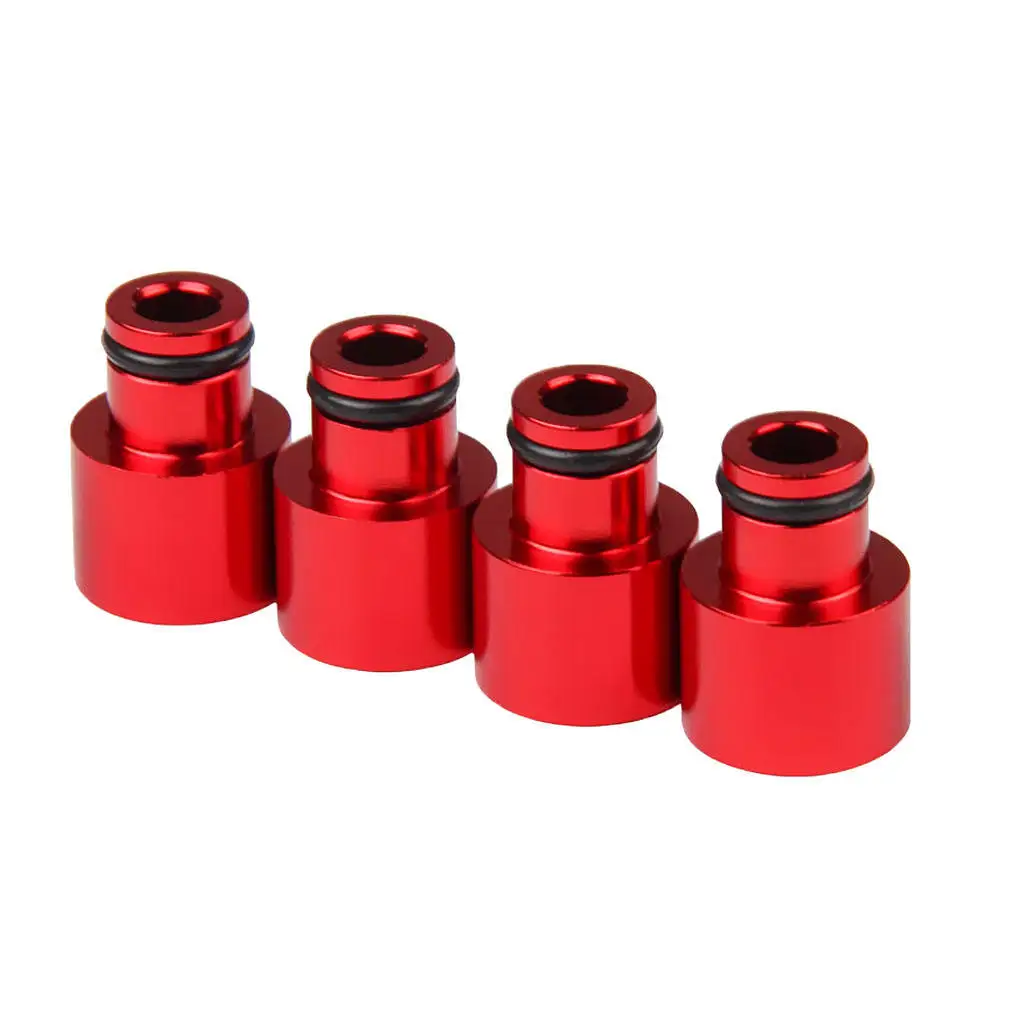 Pack of 4 Aluminum Alloy Fuel Injector Adapters for Acura B16 B18 D16Z D16Y