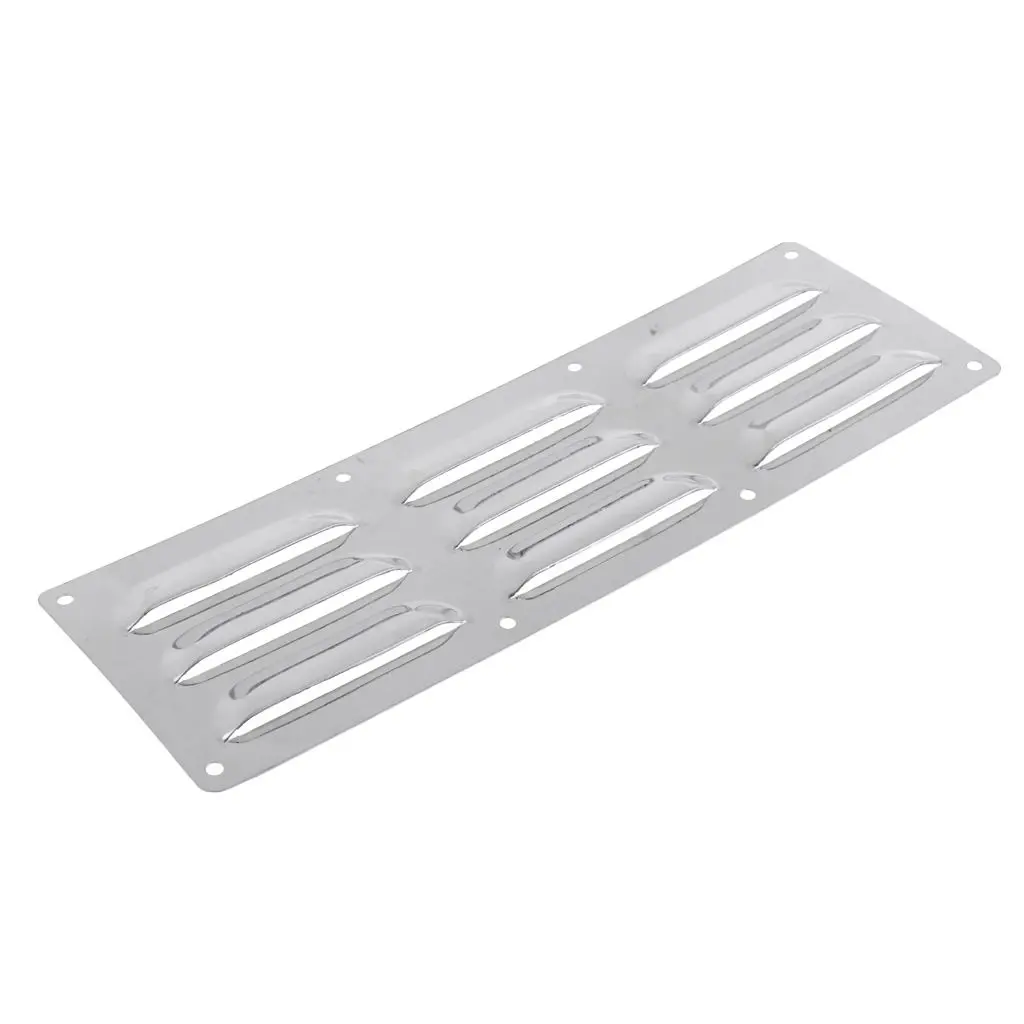 1 Pcs Boat 304 Stainless Steel Louver Vent Marine 9 Slots Rectangle Vent 10.2 x 3.4 Inch For Boat Marine Yacht Caravans RV Etc