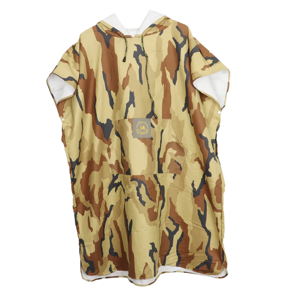 Bath Poncho Towel Camouflage Bathrobe Surfing Swimming Poncho Changing Robe Towel Unisex Adults