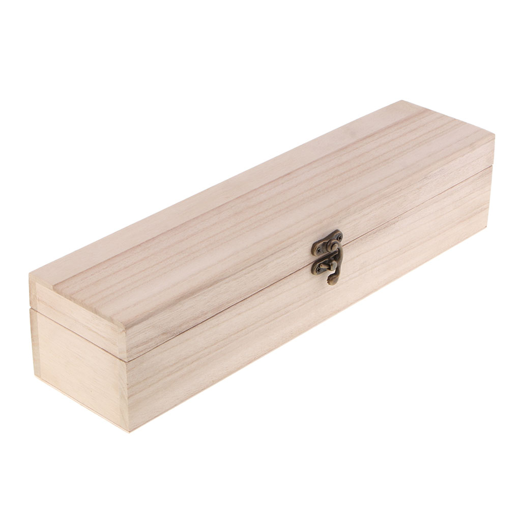 Handmade Long Wooden Box Natural Wood Box Storage-Rectangular Wood Boxes for