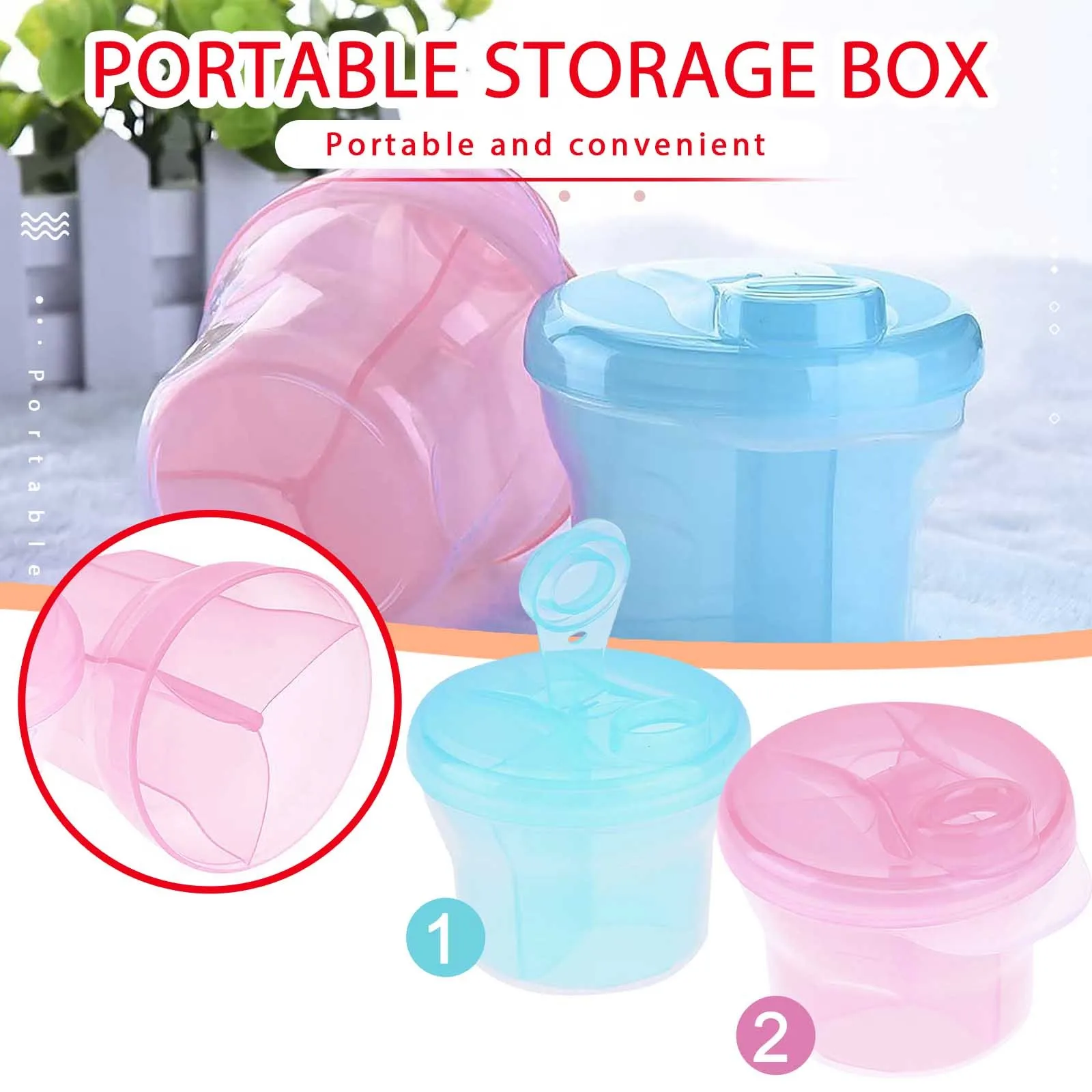 Infant Baby Milk Powder Formula Dispenser Food Container Pot Storage Feeding Box 