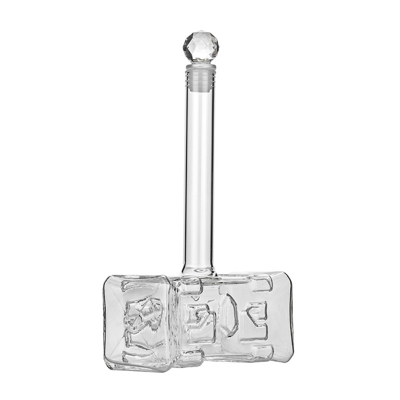 Neue 400 ml Thors Hammer Glas Weinflasche Creatives Wodkas Krug für Barversorgung für den täglichen Gebrauch zu Hause, im Büro und im Freien – Detail 8