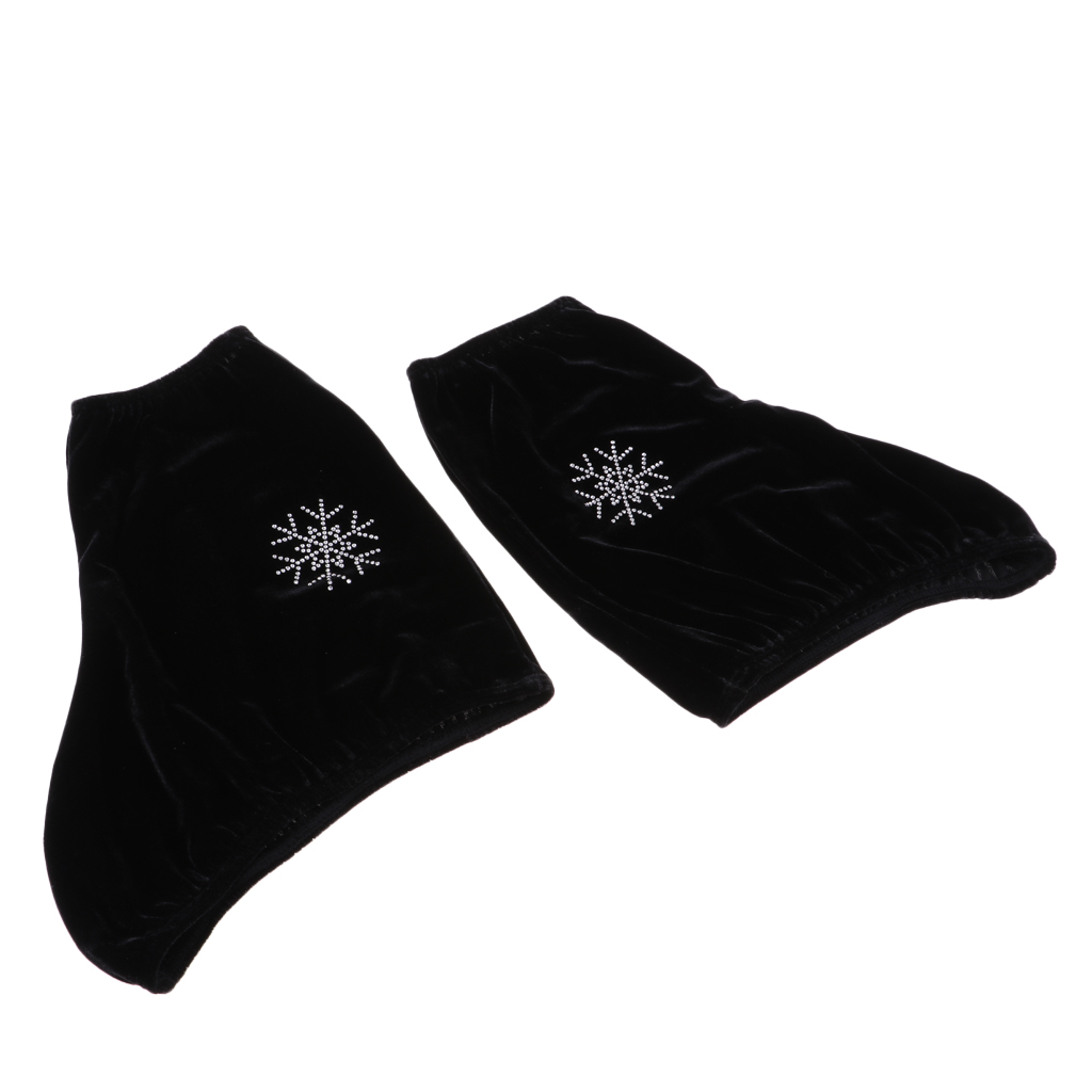 1 Pair Skate Boots Cover Protector for Ice Figure Roller Skating Overshoes with Sparkling Rhinestone Design