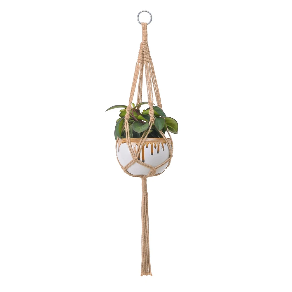 yerflew Hemp Rope Durable Braid Home Hanging Net Decoration Flower Pot String Bag Fire Pit & Outdoor Fireplace Parts 