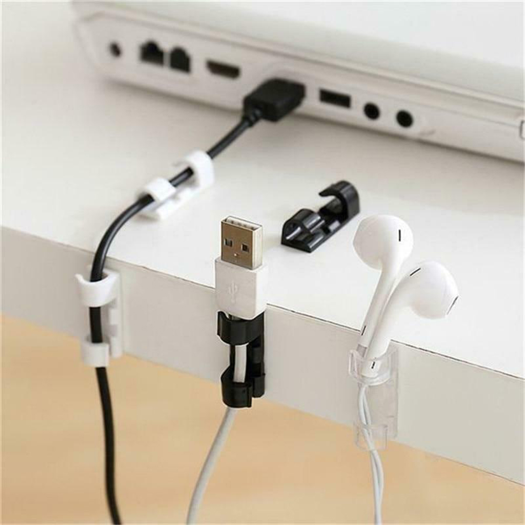 Wire Cable Cord Clips Clamp Organizer Holder Line Finishing Management
