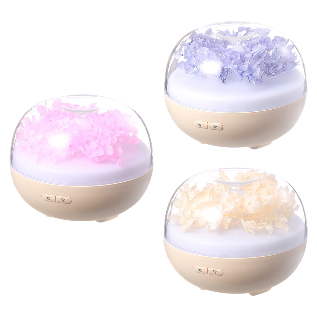 180ML USB Aroma Diffuser Everlasting Flower Ultrasonic Cool Mist Humidifier Air Purifier 7 Color LED Night light for Office Home