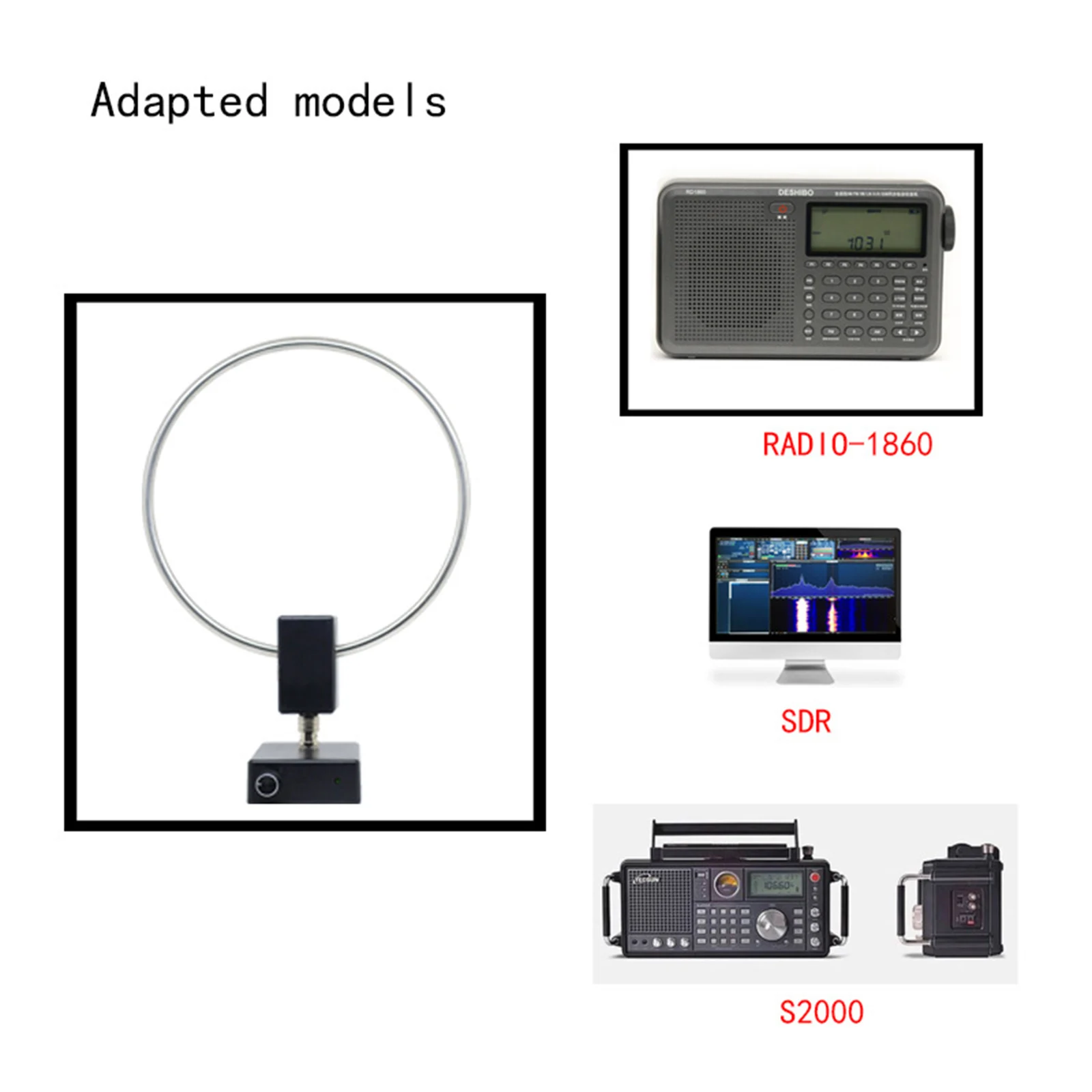 GA450 Loop Antenna SDR Short Medium Wave Radio Antenna SW2.30-30MHz