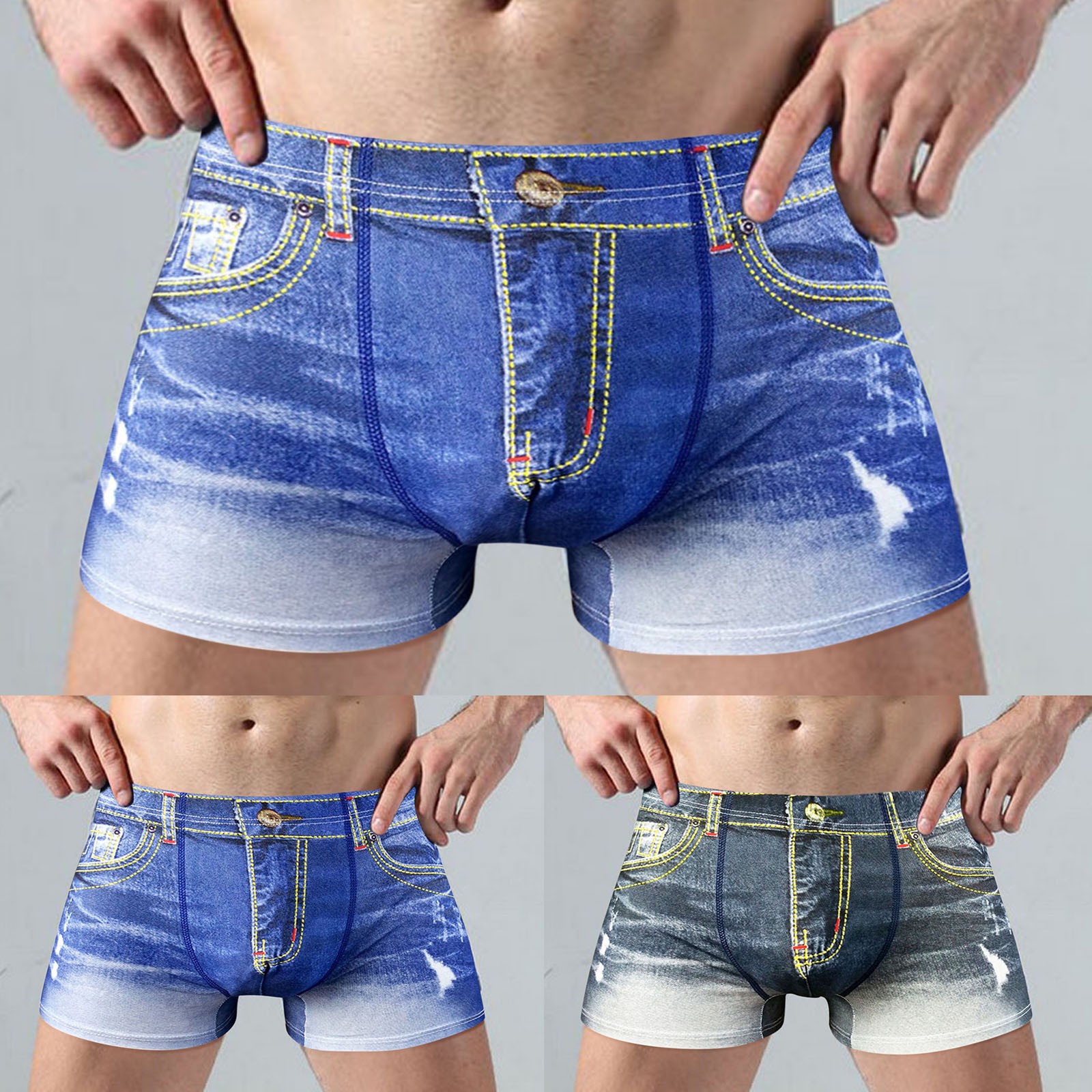 Title 1, New Fashion Brand Men Denim Underwear 3d Sexy B...