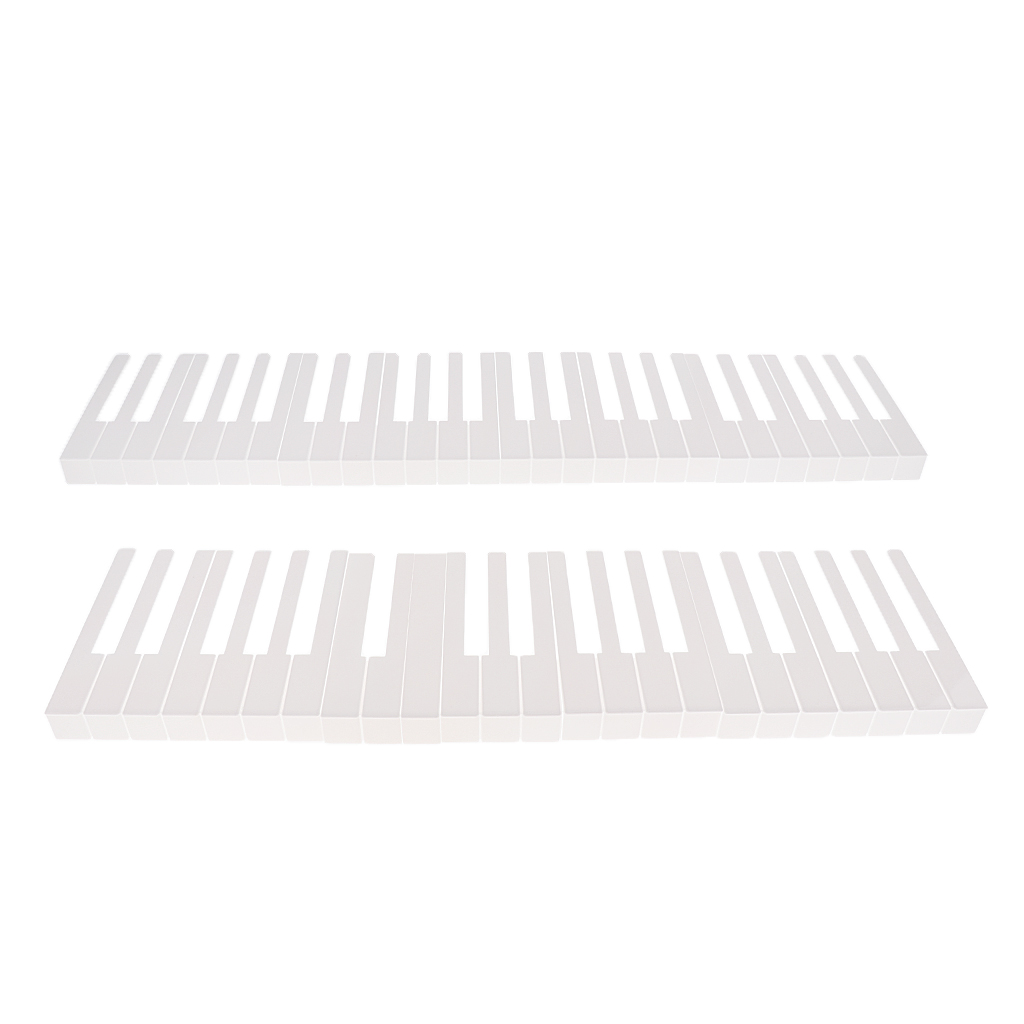 1 Set 52 Keys Piano Keyboard Replacement Keytops Kit Piano DIY Parts for Pianist Beginner 15.7cm