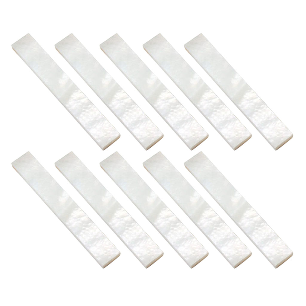 Pack Of 10 Decorate Inlay Material White Mother Of Pearl Shell Blanks 2mm