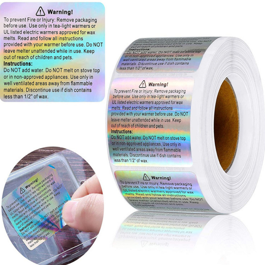 500 Candle Warning Stickers Labels Safety for Soy Wax Candle Making Tins Jar