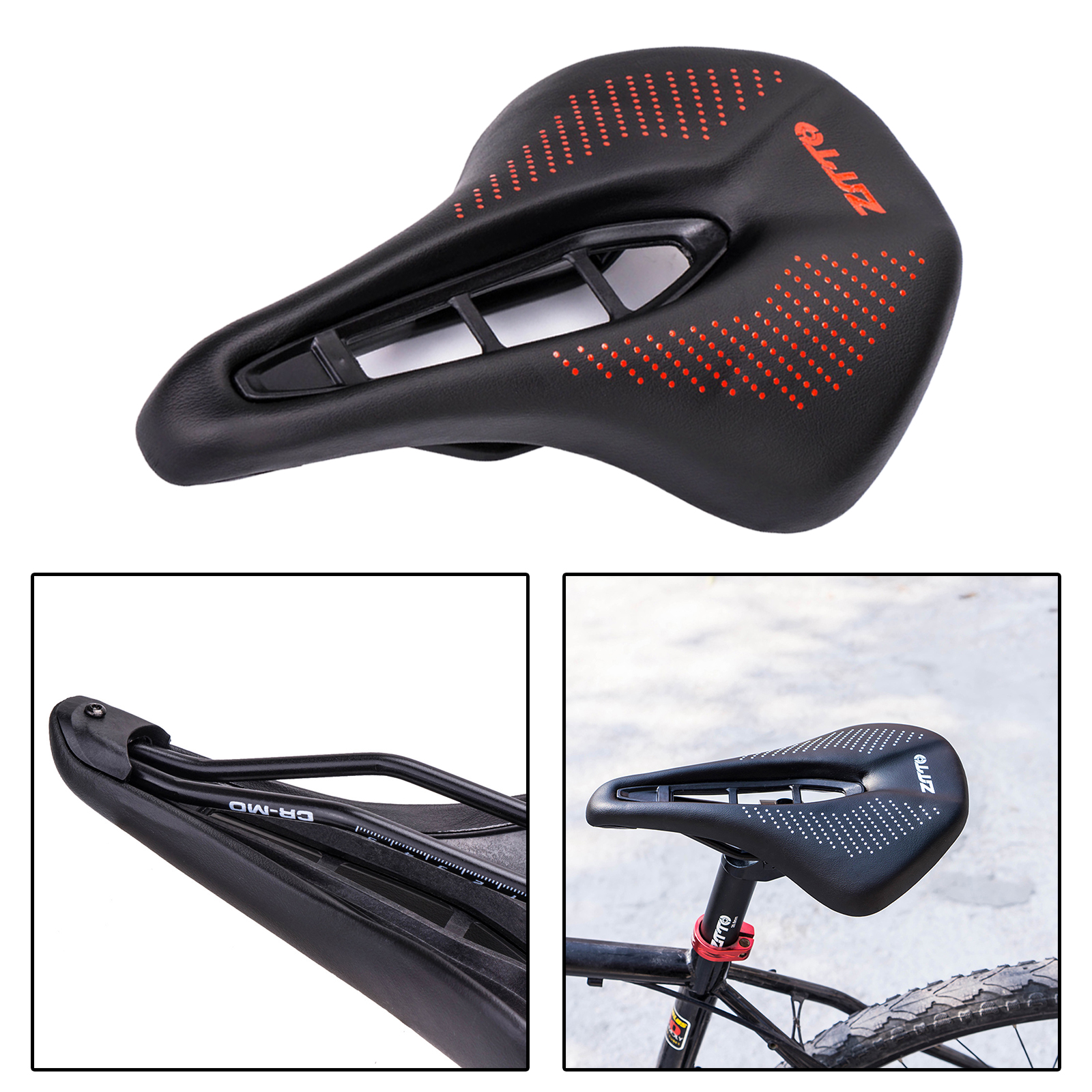 Breathable Comfortable Wide Microfiber Leather Bike Seat Shockproof Lightweight Outdoor Bicycle MTB Saddle for Men Women