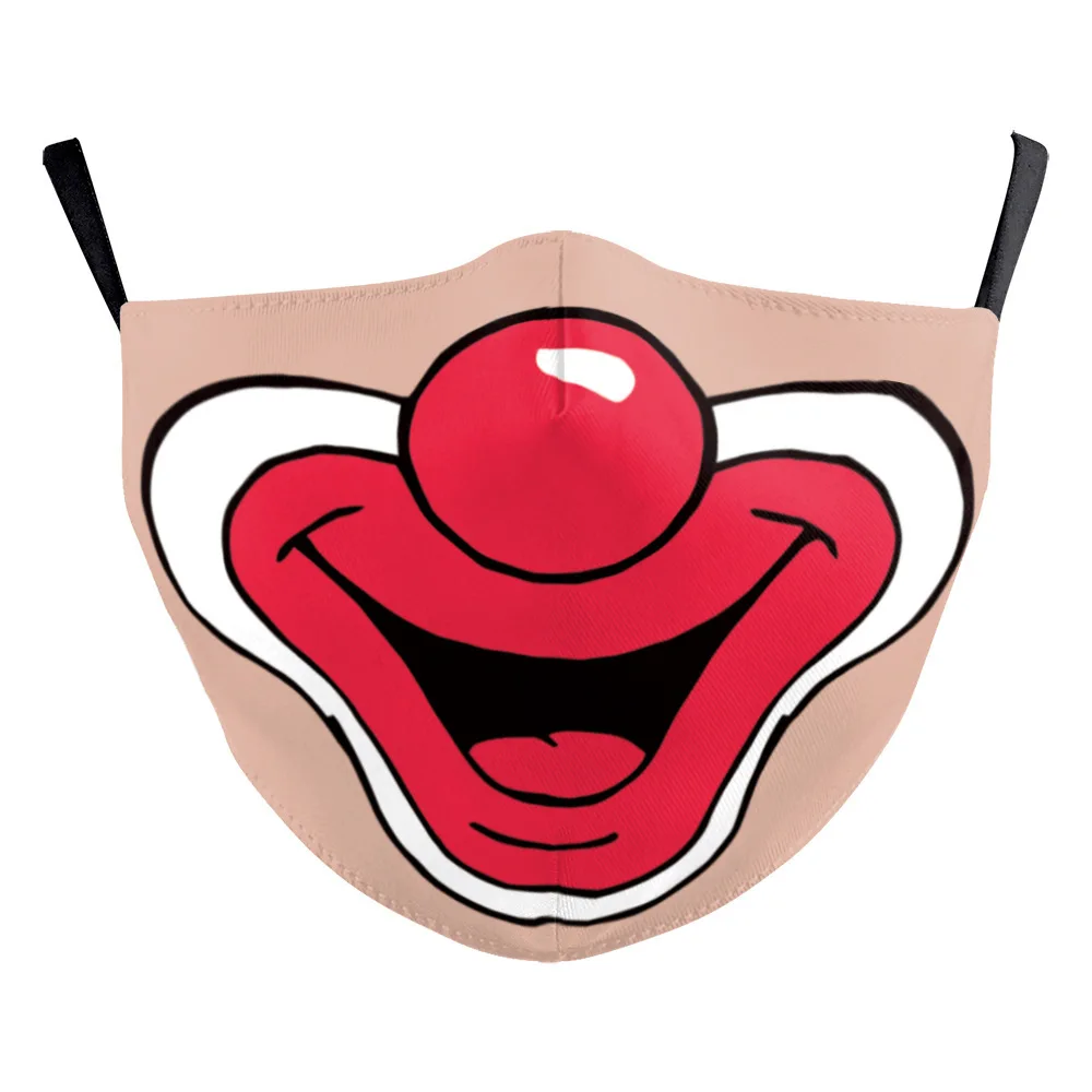 Красный клоунский рот улыбка. Маска рот клоуна