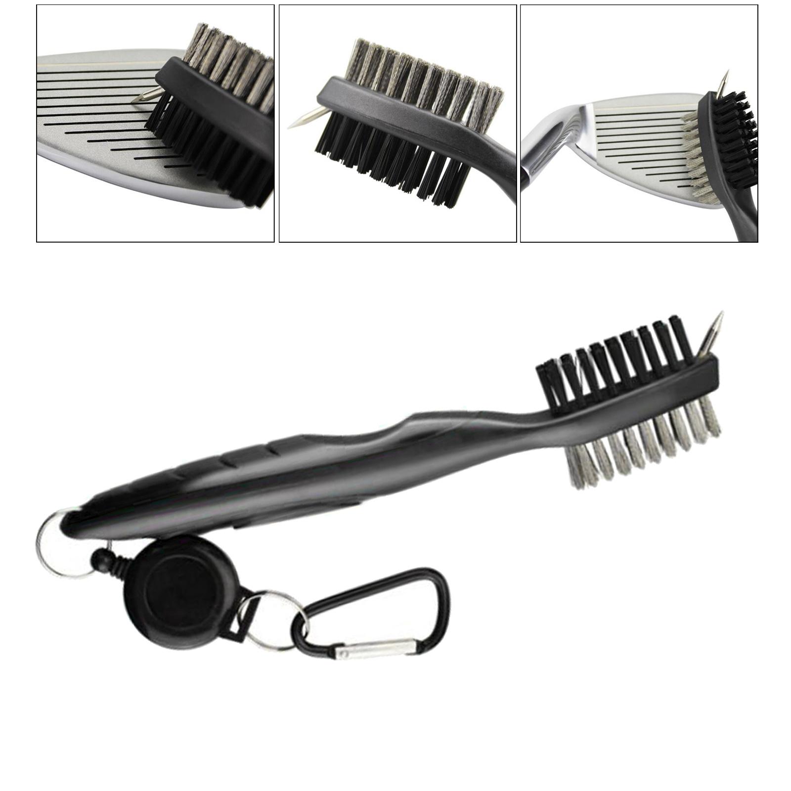 Golf Club Brush Golf Pole Putter Double Sided Groove Cleaner Cleaning Brushes Tool for Outdoor Exercise Sport Decoration