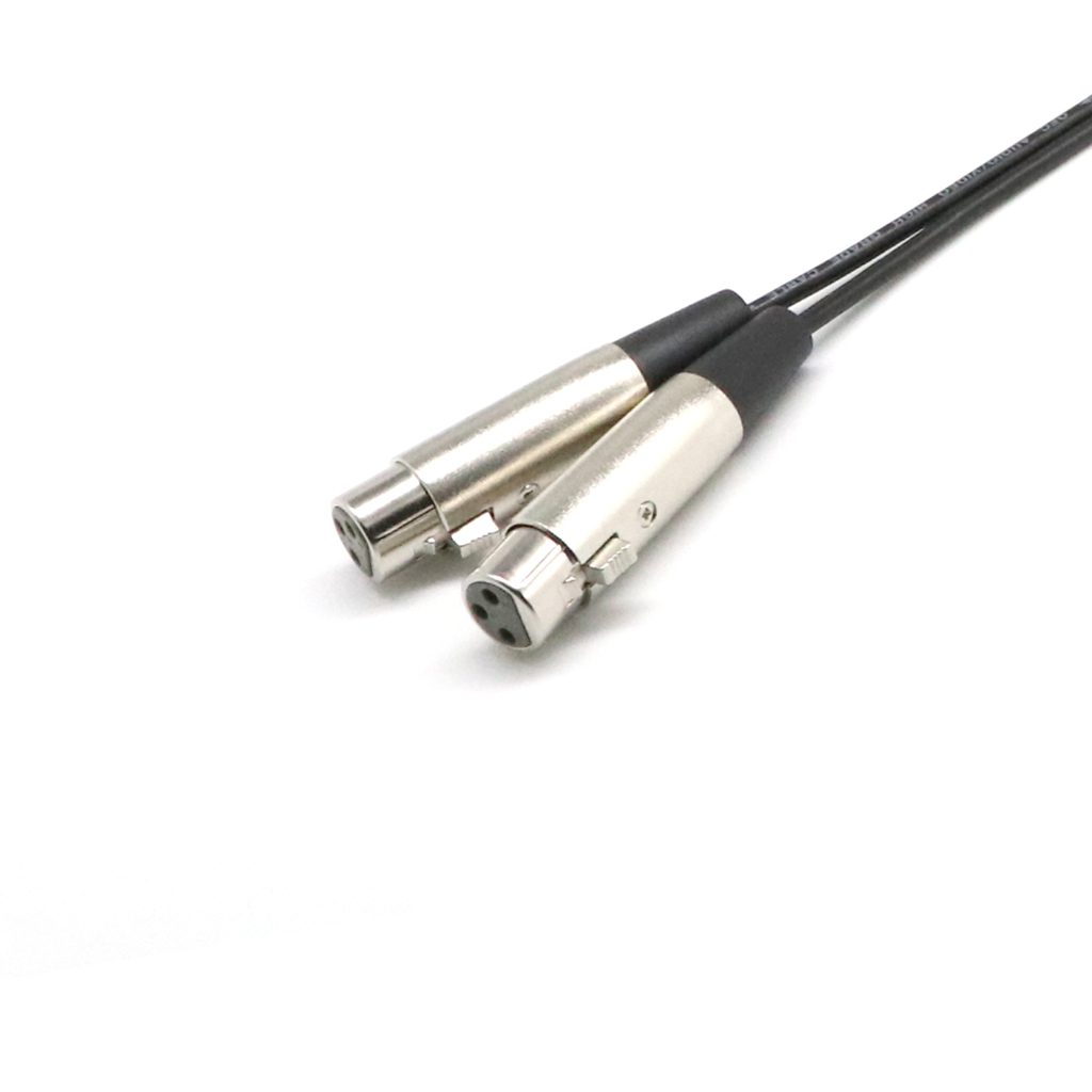 Dual 2 RCA Male Plug To Dual XLR Female Adapter Spiltter Patch Cable Cord Audio Cable (1 Feet)