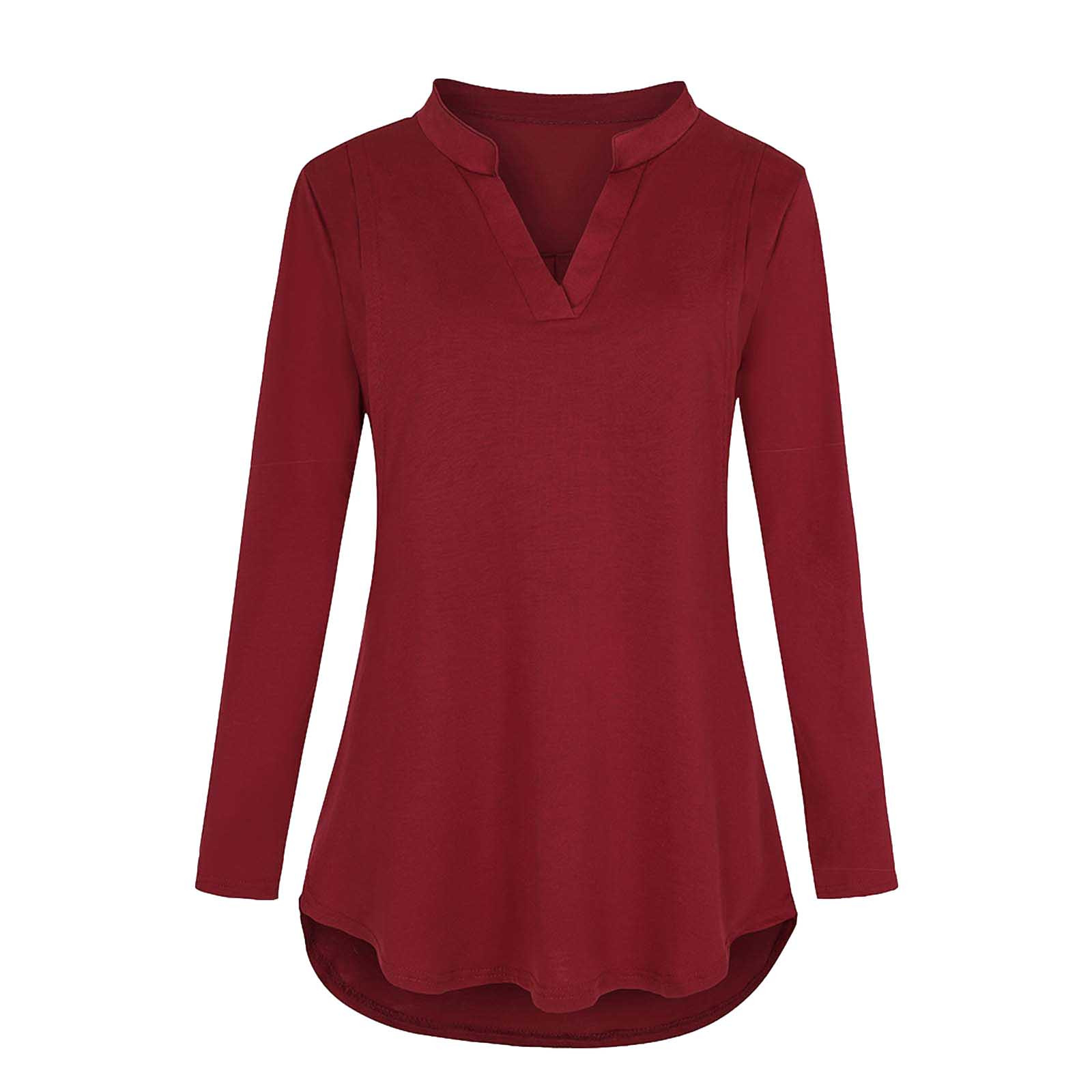 Camisa de Maternidade Roupa de Cor Sólida com Mangas Camiseta para Mulher Nova Compridas Grávida Roupa Amamentadora 2 Cheap Blusas & Camisas