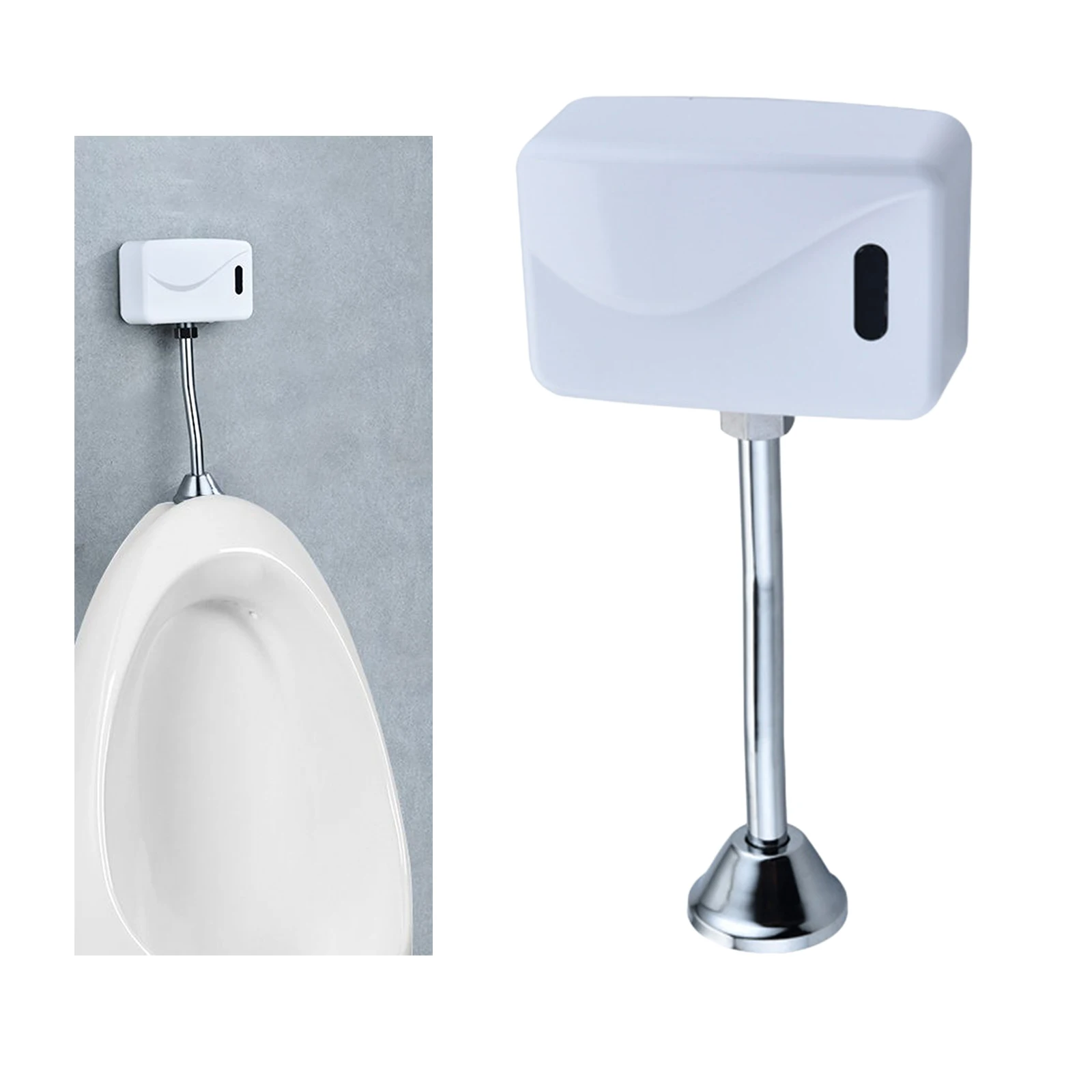 Fully-automatic Bathroom Toliet Wall Mount Auto Sensor Touchless Urinal Flush 