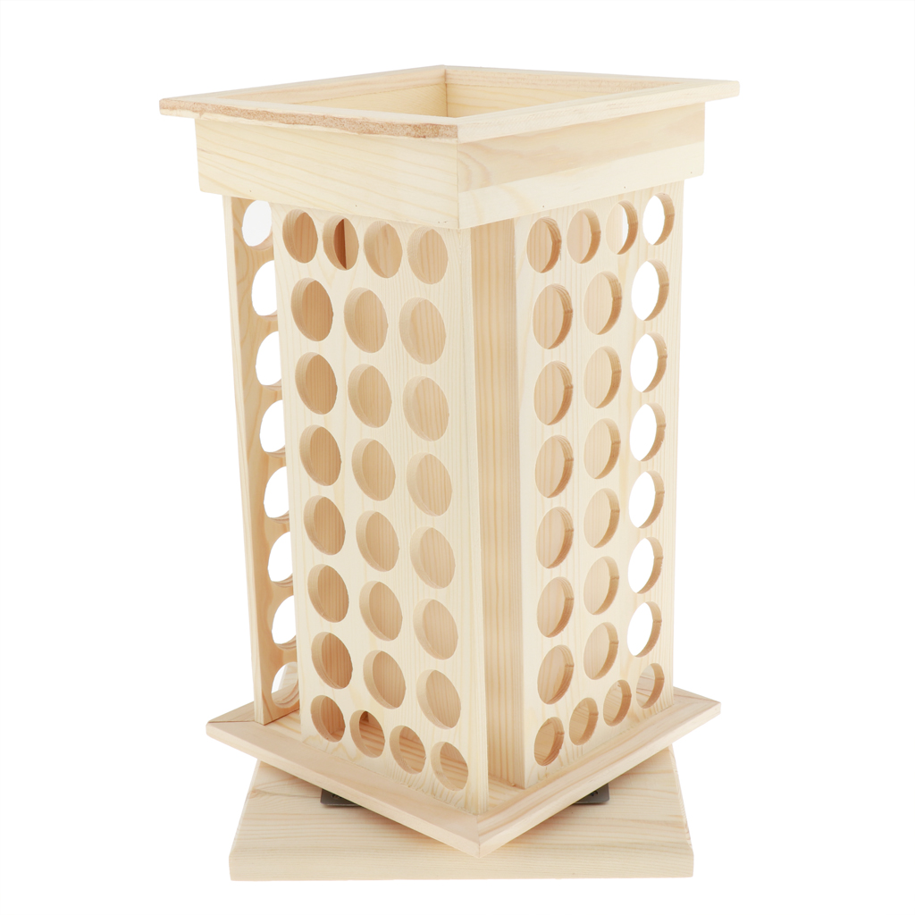 Rotating Wood Essential Oil Perfume Display Rack Stand Organizer Holder