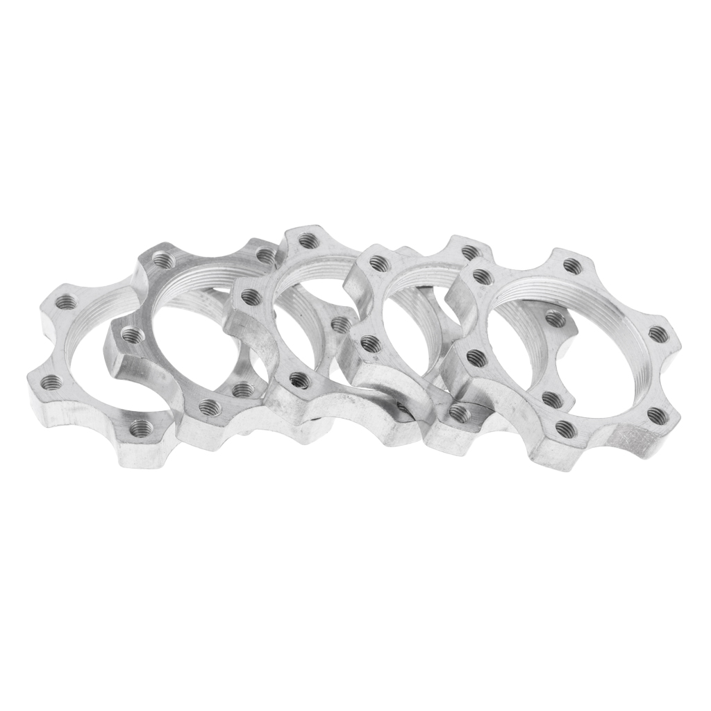 5 Pieces Bike Freewheel Threaded Hub Disc Disc Brake Rotor 6