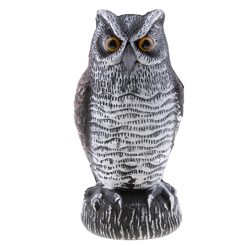 Large Great Horned Owl Decoy Bird Rodent Repellent Garden Yard Lawn Plants Artificial Decor Garden Supplies 11x 26cm