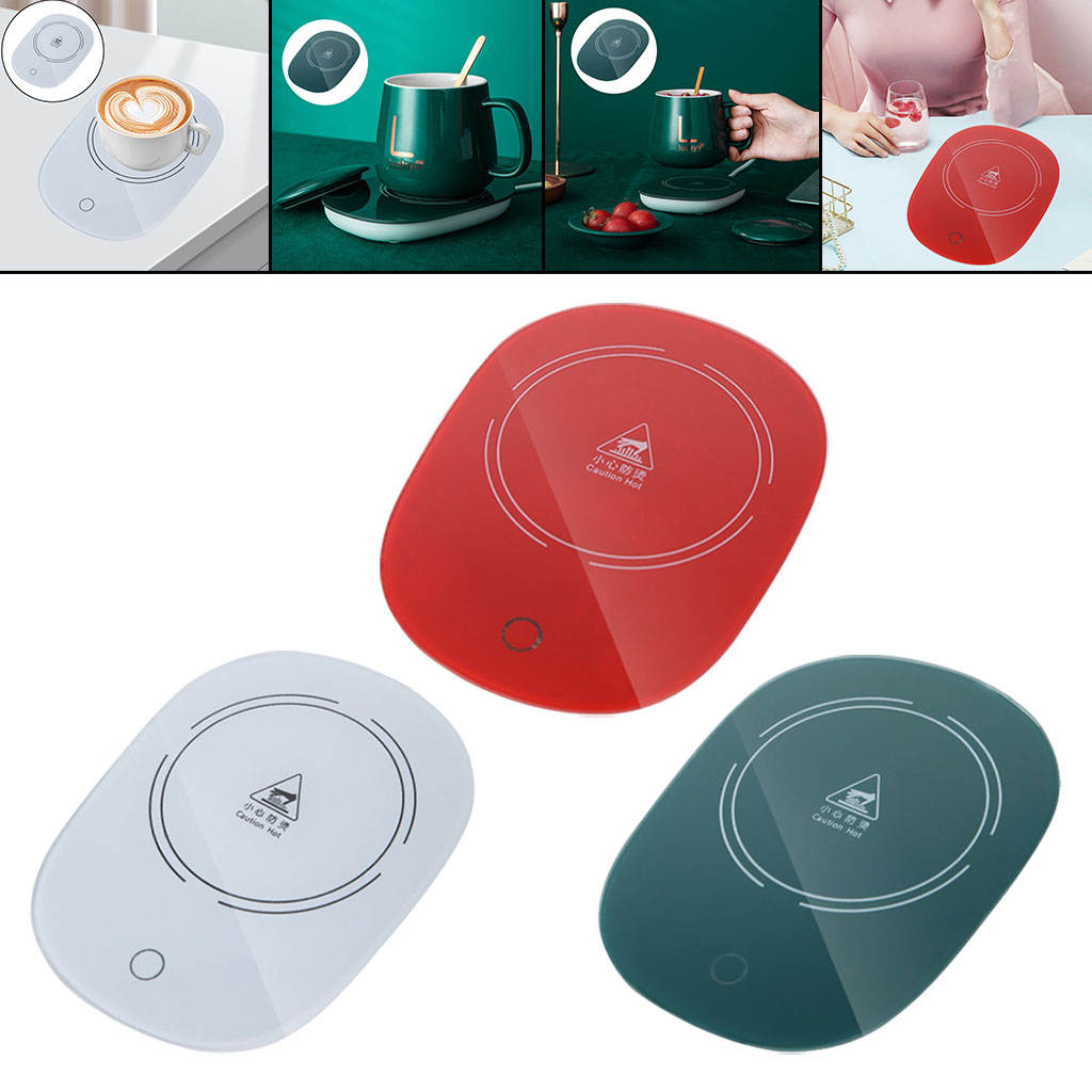 Cup Warmer Coaster Milk Mug Beverage Heater Thermal Coaster Mug Heating Tray 55°C Tea Coffee Heater Pad Electric Cup Heater Pad